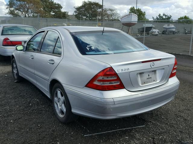 WDBRF64J51F050899 - 2001 MERCEDES-BENZ C 320 SILVER photo 3