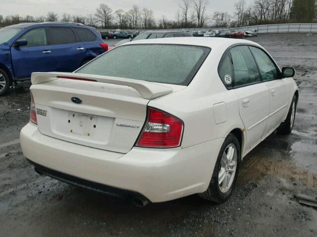 4S3BL626857224085 - 2005 SUBARU LEGACY 2.5 WHITE photo 4