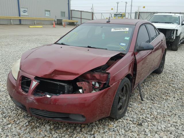 1G2ZG57B384193244 - 2008 PONTIAC G6 BASE BURGUNDY photo 2