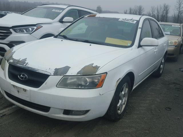 5NPEU46F66H126811 - 2006 HYUNDAI SONATA GLS WHITE photo 2