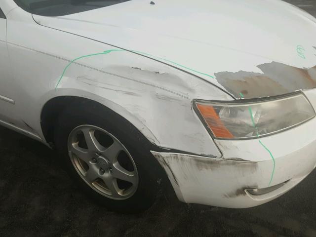 5NPEU46F66H126811 - 2006 HYUNDAI SONATA GLS WHITE photo 9