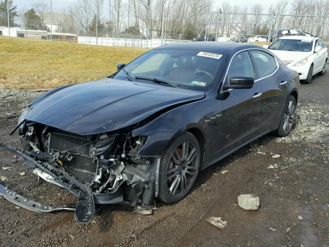 ZAM57XSA7G1176396 - 2016 MASERATI GHIBLI BLACK photo 2