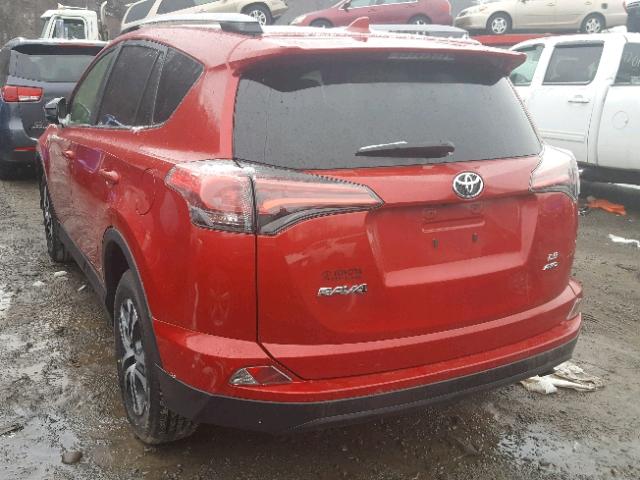 JTMBFREV3HJ141182 - 2017 TOYOTA RAV4 LE RED photo 3