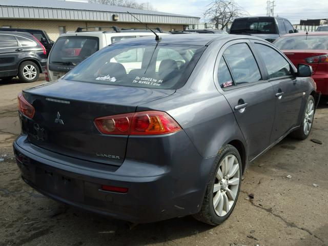 JA3AU26U38U019837 - 2008 MITSUBISHI LANCER ES GRAY photo 4