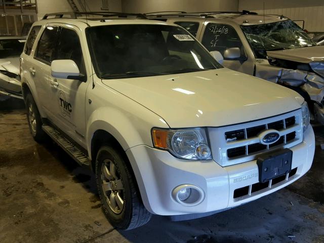 1FMCU94148KC45596 - 2008 FORD ESCAPE LIM WHITE photo 1