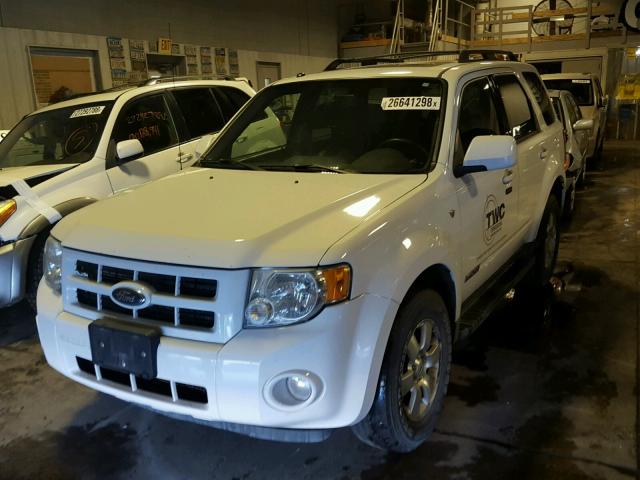 1FMCU94148KC45596 - 2008 FORD ESCAPE LIM WHITE photo 2