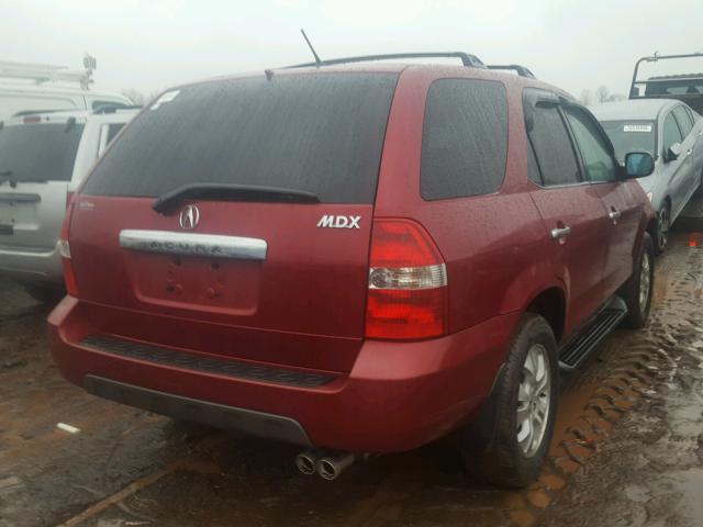 2HNYD18613H541168 - 2003 ACURA MDX TOURIN RED photo 4