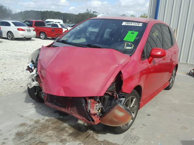 JHMGD38667S064909 - 2007 HONDA FIT S წითელი ფოტო 2