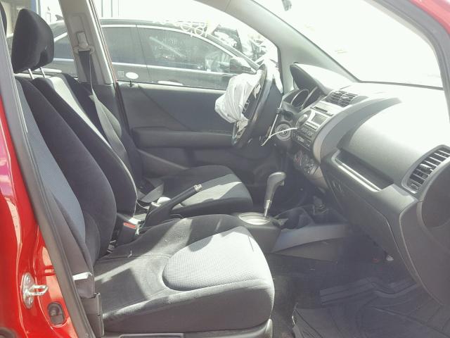 JHMGD38667S064909 - 2007 HONDA FIT S წითელი ფოტო 5