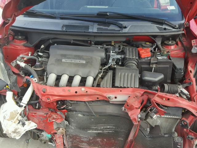 JHMGD38667S064909 - 2007 HONDA FIT S RED photo 7