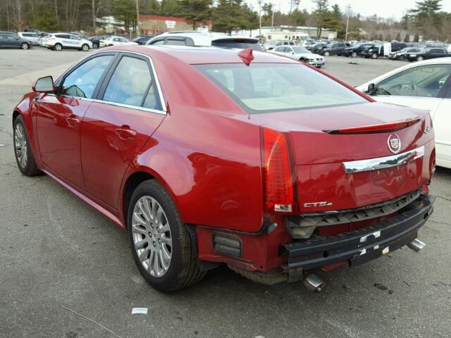 1G6DM5E35C0155219 - 2012 CADILLAC CTS PERFOR RED photo 3