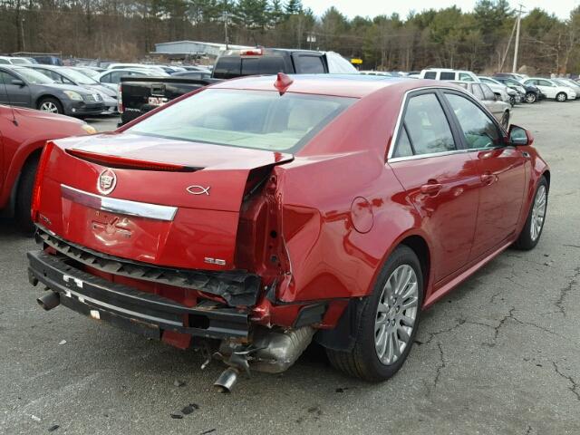 1G6DM5E35C0155219 - 2012 CADILLAC CTS PERFOR RED photo 4