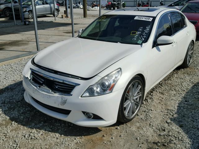 JN1CV6AP7DM711452 - 2013 INFINITI G37 BASE WHITE photo 2