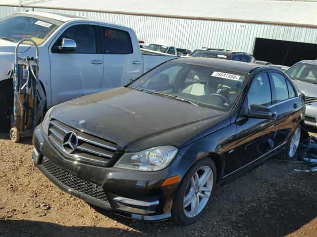 WDDGF4HB6CR213213 - 2012 MERCEDES-BENZ C 250 BLACK photo 2