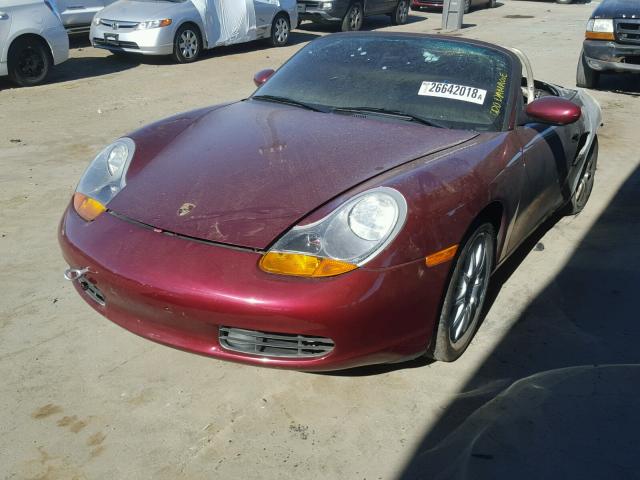 WP0CA2987XU626601 - 1999 PORSCHE BOXSTER BURGUNDY photo 2