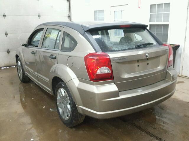 1B3HB48C98D552444 - 2008 DODGE CALIBER SX BROWN photo 3