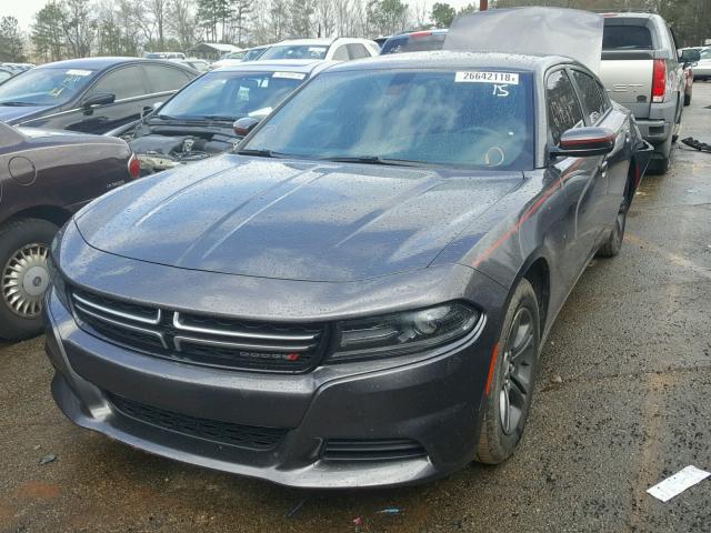 2C3CDXBG6FH840152 - 2015 DODGE CHARGER SE GRAY photo 2