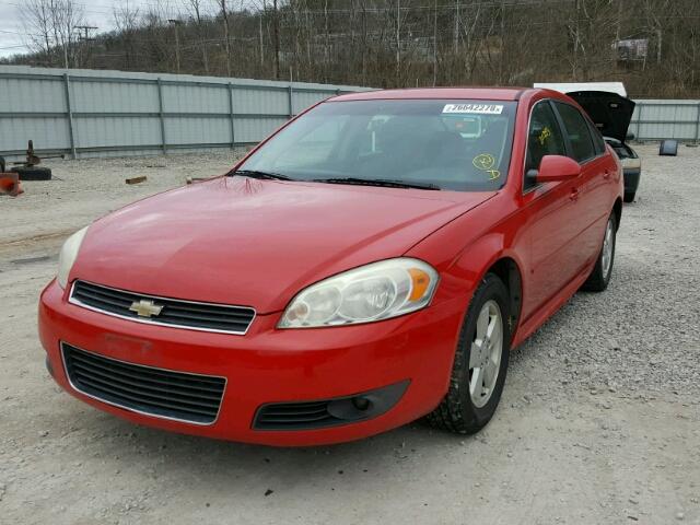 2G1WB5EK4A1182652 - 2010 CHEVROLET IMPALA LT RED photo 2