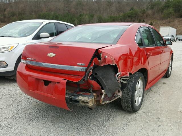 2G1WB5EK4A1182652 - 2010 CHEVROLET IMPALA LT RED photo 4