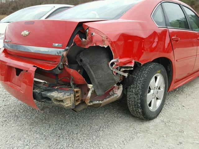 2G1WB5EK4A1182652 - 2010 CHEVROLET IMPALA LT RED photo 9