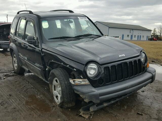 1J4GL48K97W523909 - 2007 JEEP LIBERTY SP BLACK photo 1