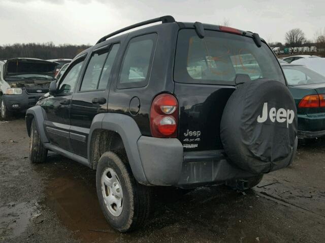 1J4GL48K97W523909 - 2007 JEEP LIBERTY SP BLACK photo 3