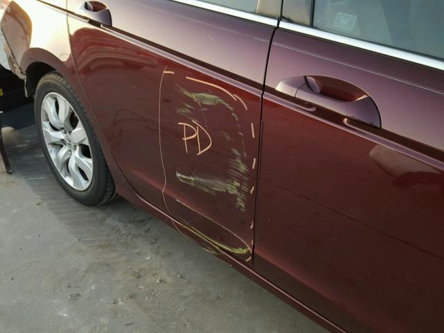 1HGCP2F81AA174352 - 2010 HONDA ACCORD EXL BURGUNDY photo 9
