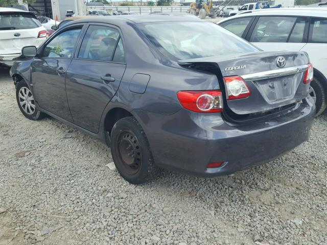 5YFBU4EE3DP152990 - 2013 TOYOTA COROLLA BA CHARCOAL photo 3