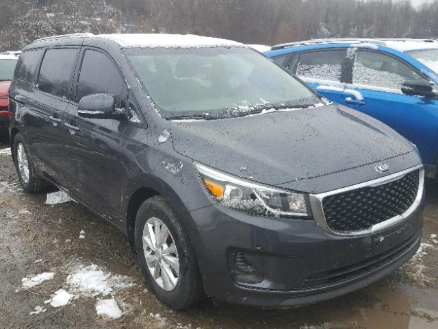 KNDMB5C10G6210568 - 2016 KIA SEDONA LX GRAY photo 1