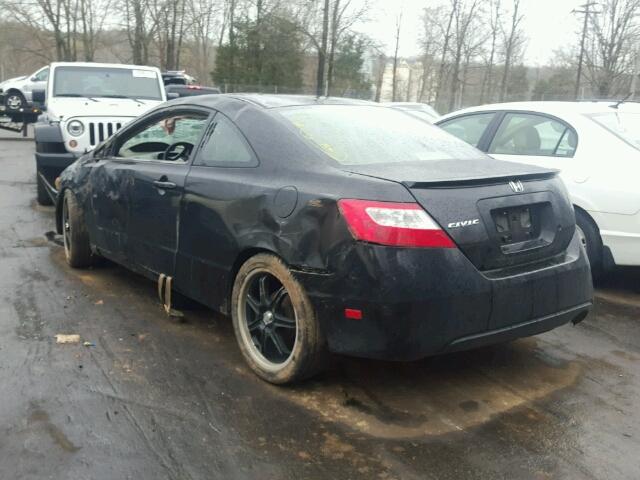 2HGFG12636H524746 - 2006 HONDA CIVIC LX BLACK photo 3