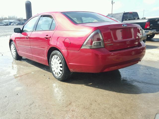 3FAHP06Z17R116652 - 2007 FORD FUSION S RED photo 3