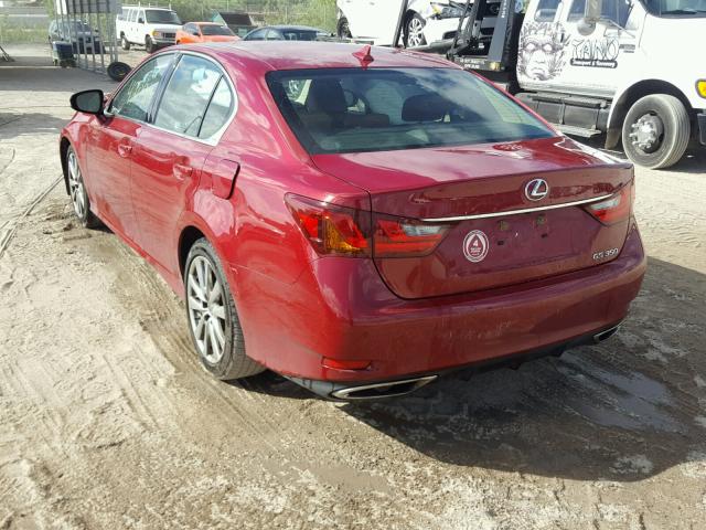 JTHBE1BL0E5029692 - 2014 LEXUS GS 350 RED photo 3