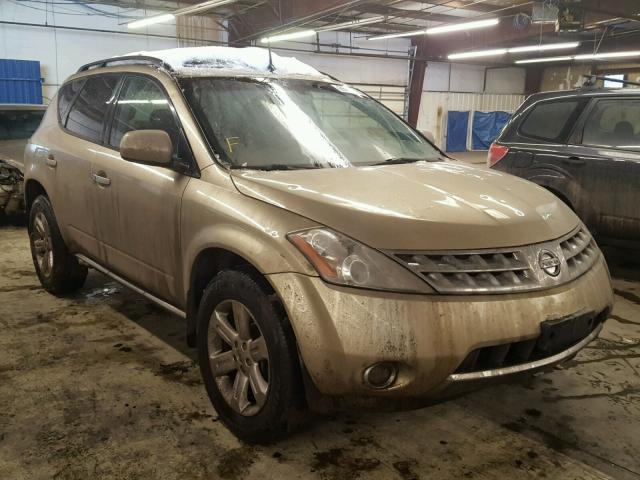 JN8AZ08W77W608662 - 2007 NISSAN MURANO SL GOLD photo 1