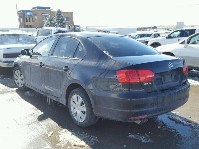 3VW2K7AJ2BM075430 - 2011 VOLKSWAGEN JETTA BASE 黑色 照片 3