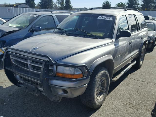 1B4HS28Z3YF154607 - 2000 DODGE DURANGO GRAY photo 2