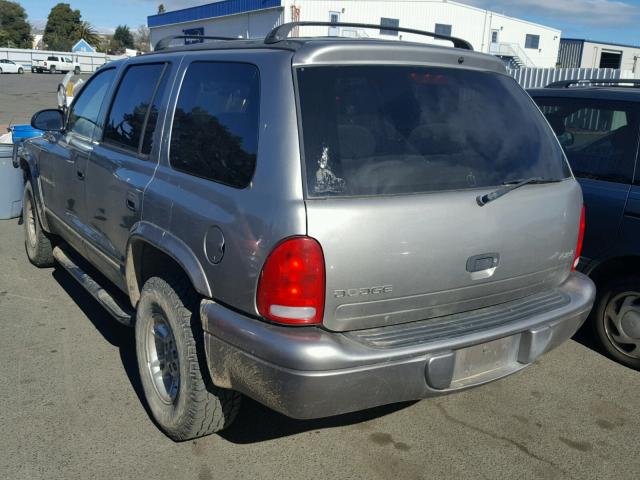 1B4HS28Z3YF154607 - 2000 DODGE DURANGO GRAY photo 3