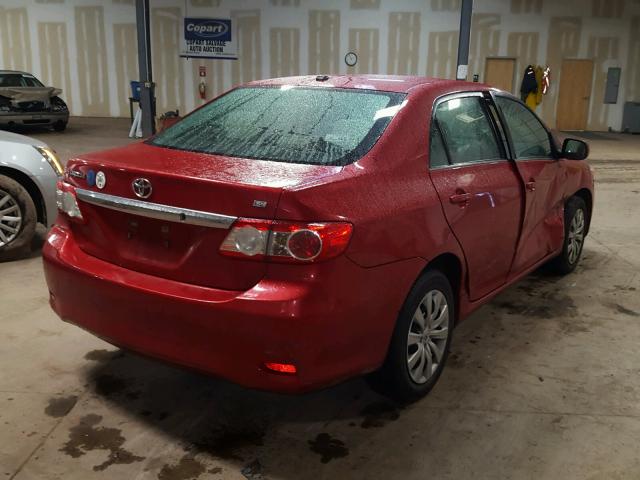 5YFBU4EE6DP206296 - 2013 TOYOTA COROLLA BA RED photo 4