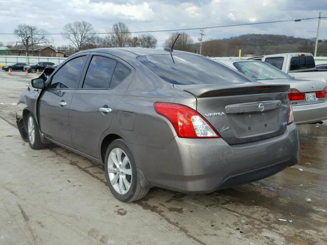 3N1CN7AP2FL940298 - 2015 NISSAN VERSA S GRAY photo 3