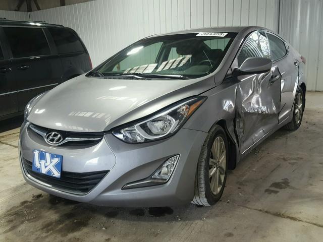 KMHDH4AE9EU115932 - 2014 HYUNDAI ELANTRA SE GRAY photo 2