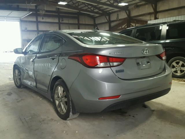 KMHDH4AE9EU115932 - 2014 HYUNDAI ELANTRA SE GRAY photo 3