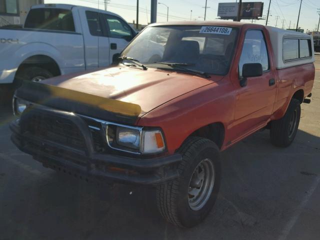 JT4RN81A3L0045503 - 1990 TOYOTA PICKUP 1/2 RED photo 2