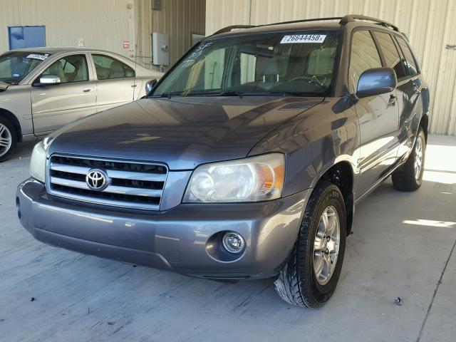 JTEGD21A570157146 - 2007 TOYOTA HIGHLANDER BLUE photo 2