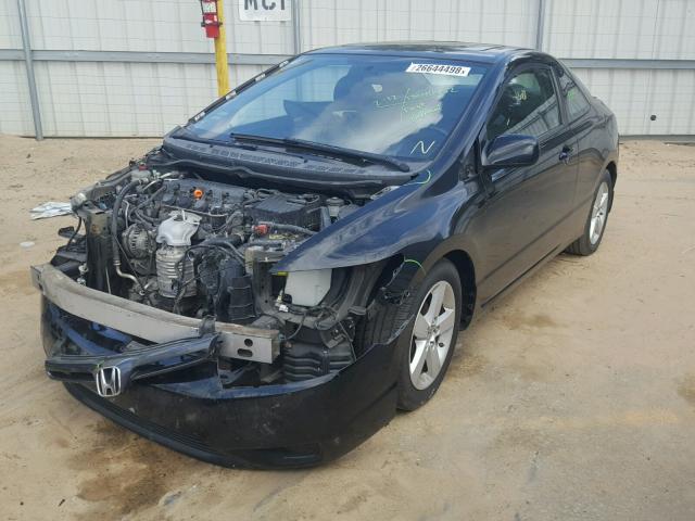 2HGFG12958H525281 - 2008 HONDA CIVIC EXL BLACK photo 2