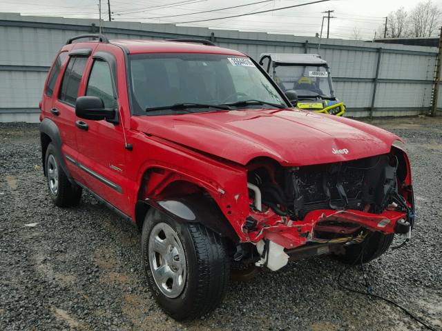 1J4GL48K24W224709 - 2004 JEEP LIBERTY SP RED photo 1