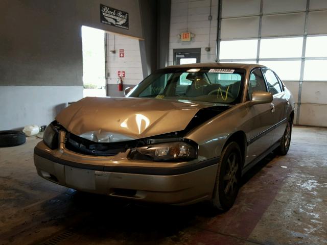 2G1WF52E359161432 - 2005 CHEVROLET IMPALA GOLD photo 2