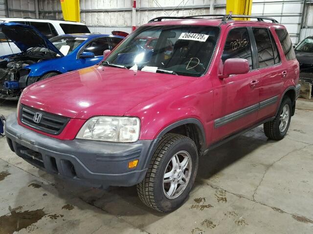 JHLRD1866YC053664 - 2000 HONDA CR-V EX RED photo 2