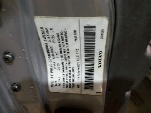 YV1KW9609T1031873 - 1996 VOLVO 960 GRAY photo 10