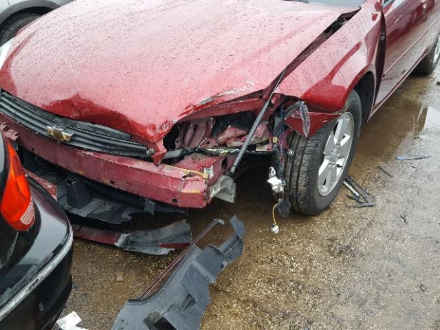 2G1WT58K689188568 - 2008 CHEVROLET IMPALA LT RED photo 9