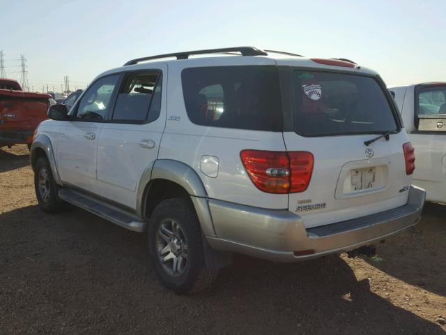 5TDZT34A33S139835 - 2003 TOYOTA SEQUOIA SR WHITE photo 3