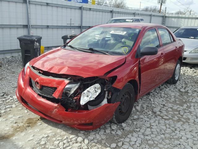 1NXBU40E29Z055874 - 2009 TOYOTA COROLLA BA RED photo 2